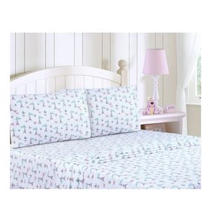NWT Your Zone Paris Theme Super Soft Sheet Set Twin